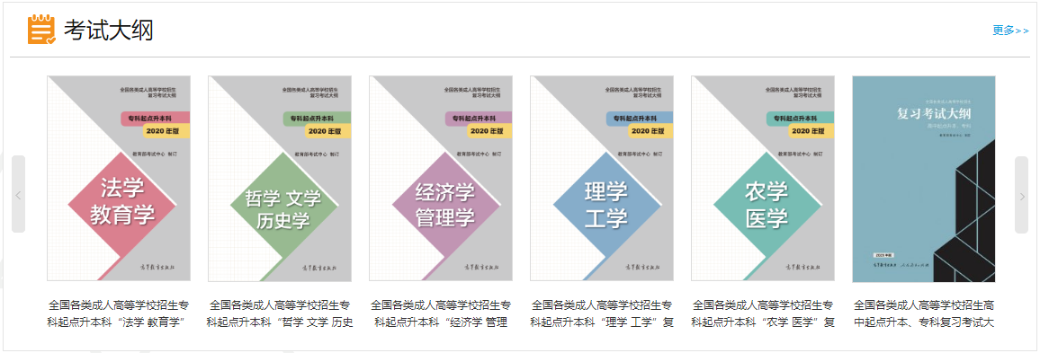 福建成人高考高升专复习大纲（2021年正式启用新版）