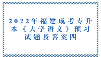 福建成考专升本《大学语文》