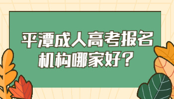 平潭成人高考报名机构哪家好