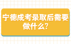 宁德成考录取后需要做什么